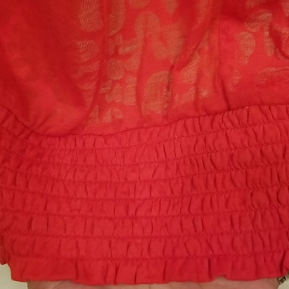 AE Sport Flutter Sleeve Peasant Blouse Red Size 2X - Picture 12 of 16